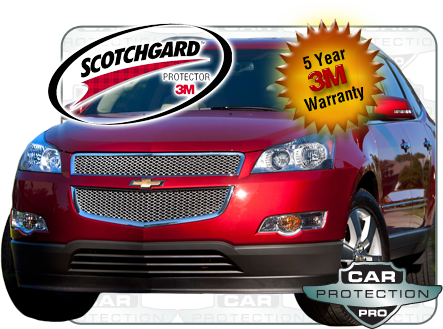 Chevrolet Traverse 2012 2011 3M Scotchgard Paint Protection Clear Bra