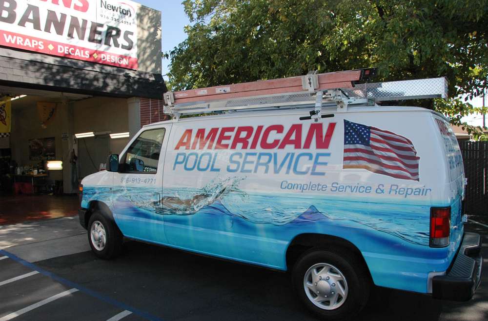 American Pool Service Van Wrap