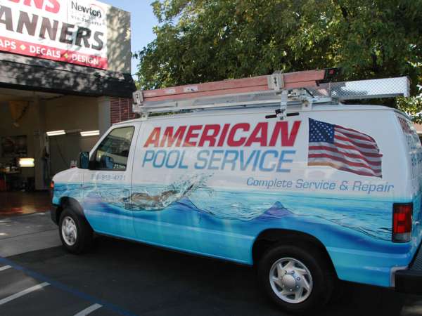 American Pool Service Van Wrap