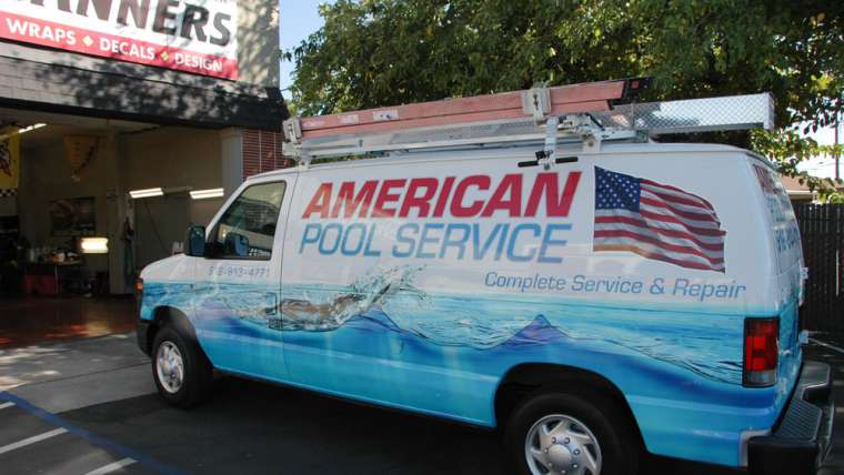 American Pool Service Van Wrap